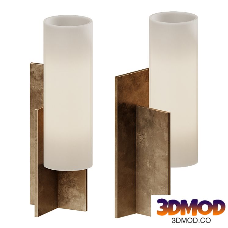 French Modernist Steel and Glass Table Lamps by Boris Lacroix