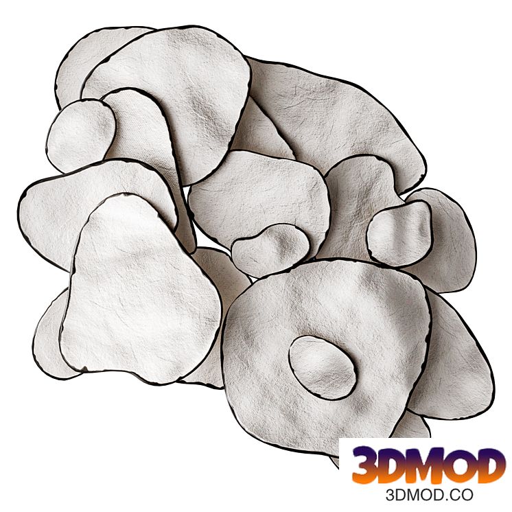 Decorative panel made of plaster