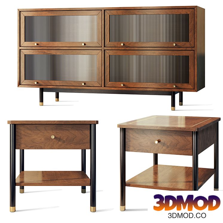Chest of drawers sideboard bedside table Turin Viro Light