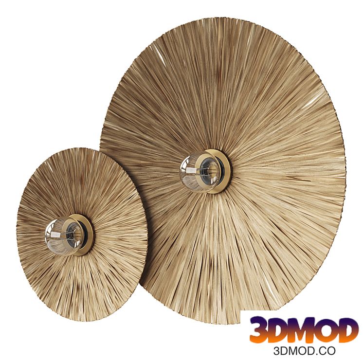 Bra Rafita by La Redoute wall lamp made of Raffia