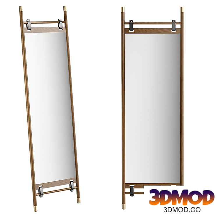 Beau Floor Mirror - Walnut