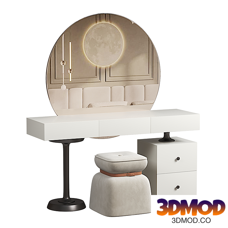 name: Wood Makeup Vanity Desk Table with Drawers