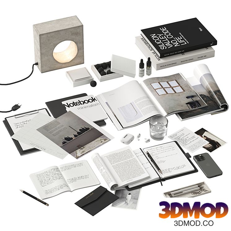 White | Black decor for the workplace
