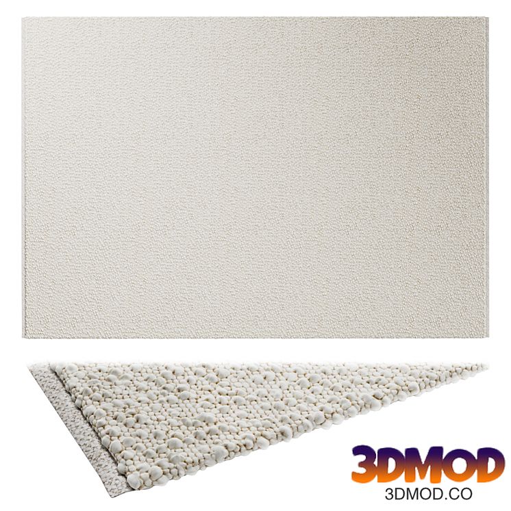 Boucle Ivory Rug from The Rug Collection