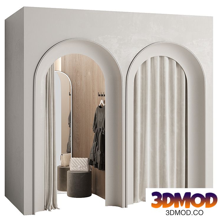Fitting room for a clothing store 001 KM
