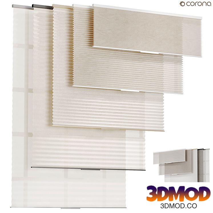 Roman pleated blinds