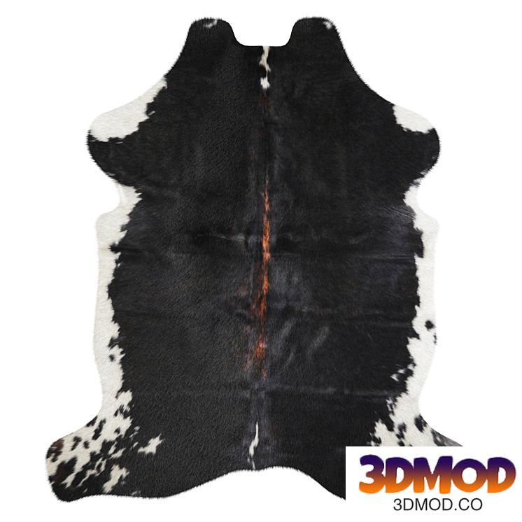 Black and white cowhide rug #A27230