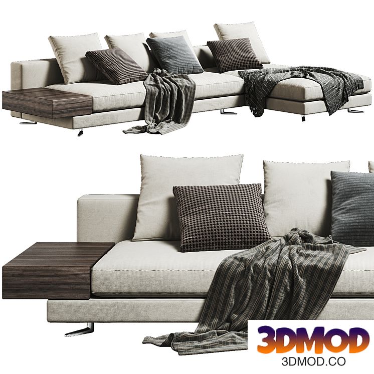 Minotti White Sofa Set