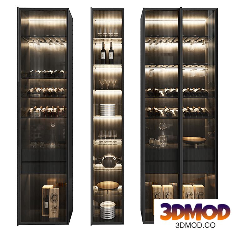 Set of Display Cases of Different Widths 3