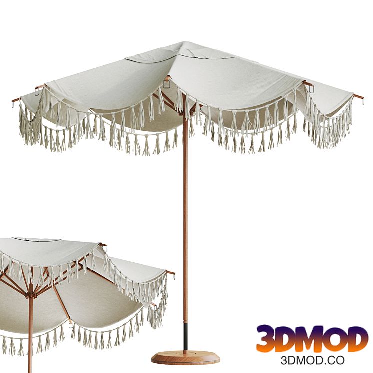 Round Cantilever Outdoor Patio Umbrella Pottery Barn 005