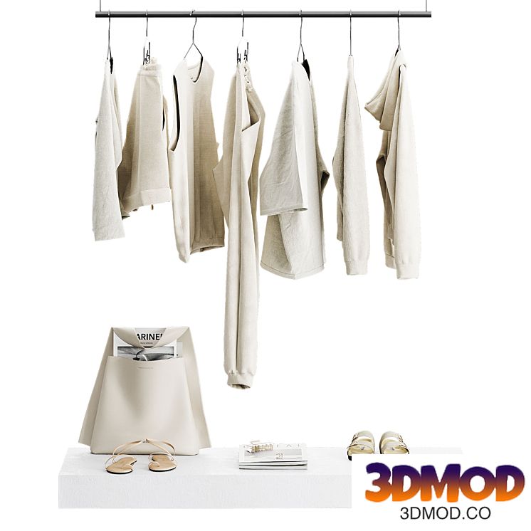 Clothes for dressing room/shop