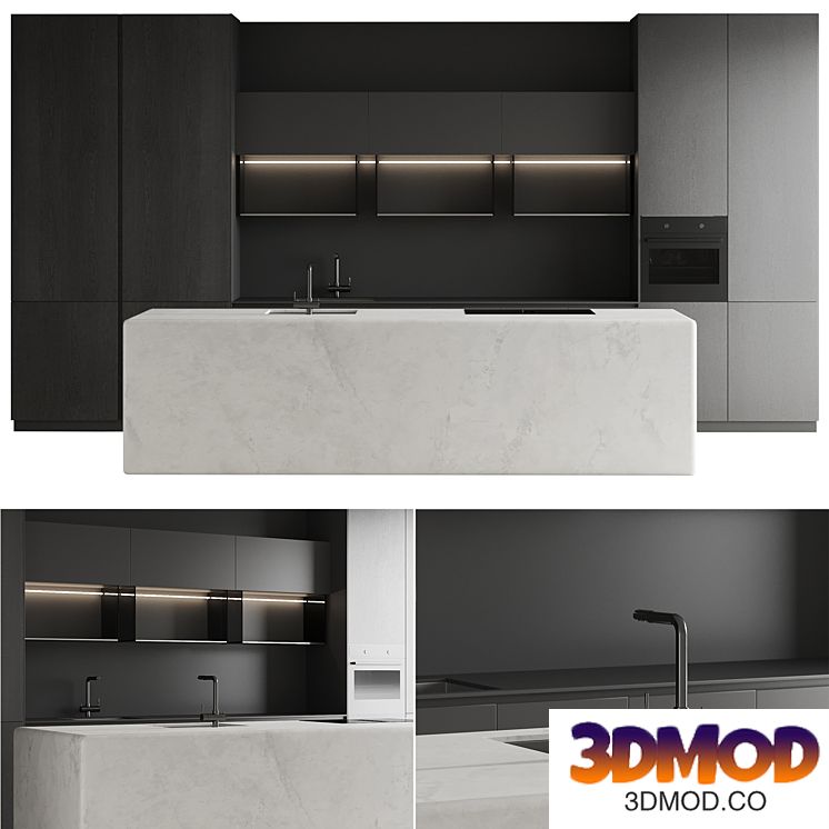 Modern kitchen with island 18