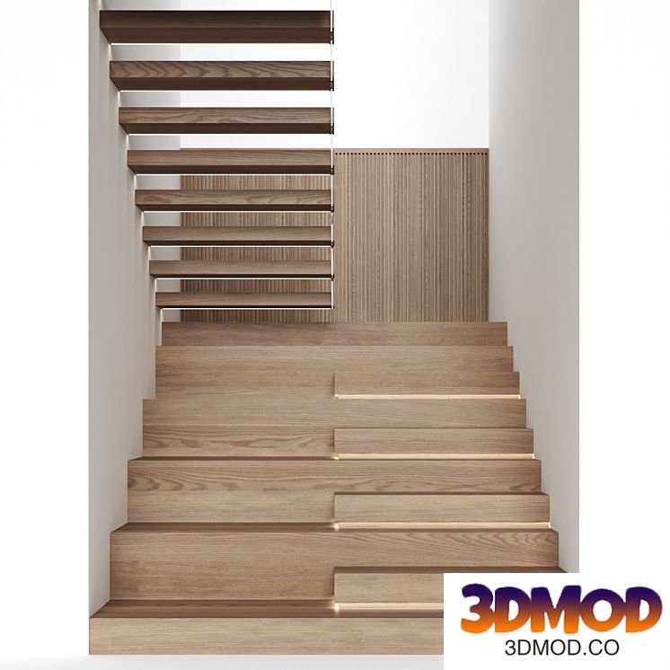 Modern staircase in the interior