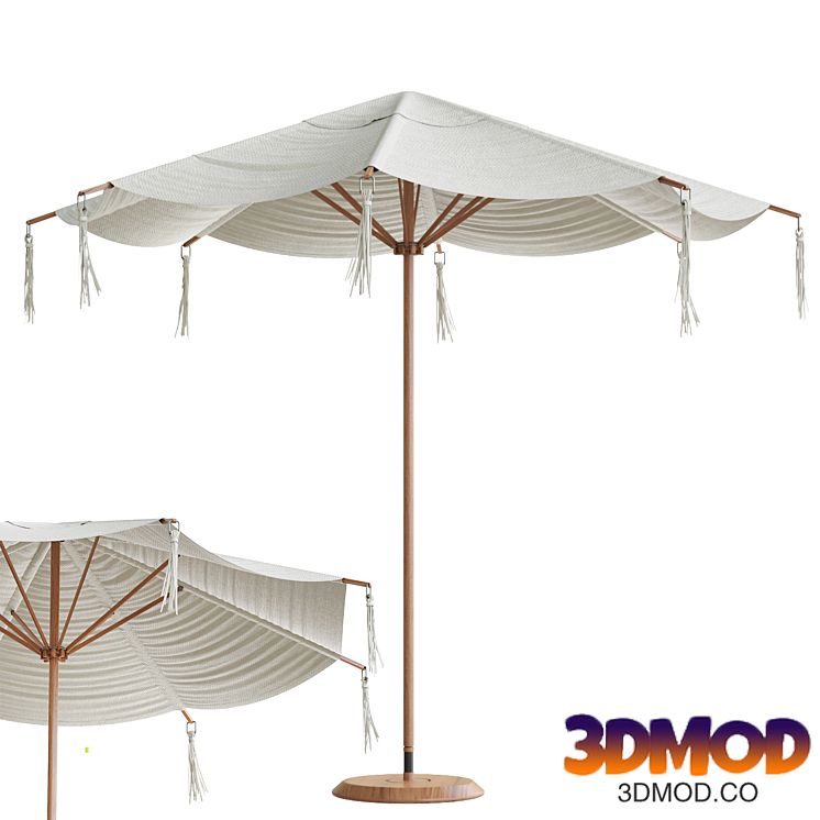 Round Cantilever Outdoor Patio Umbrella Pottery Barn 004