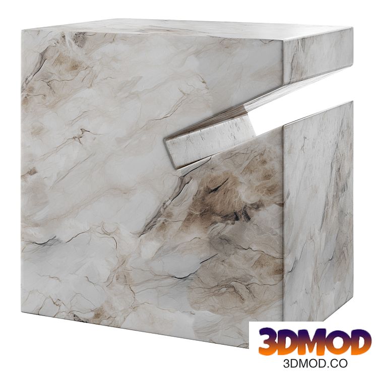Natural side table marble
