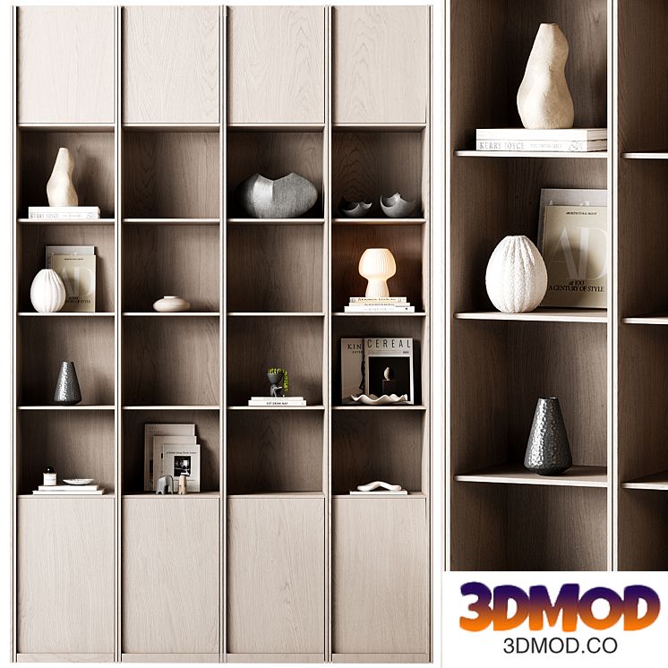 wooden shelving decor set 6