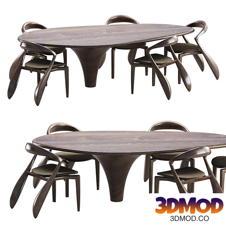 Locus Chair & Flow Kitchen table