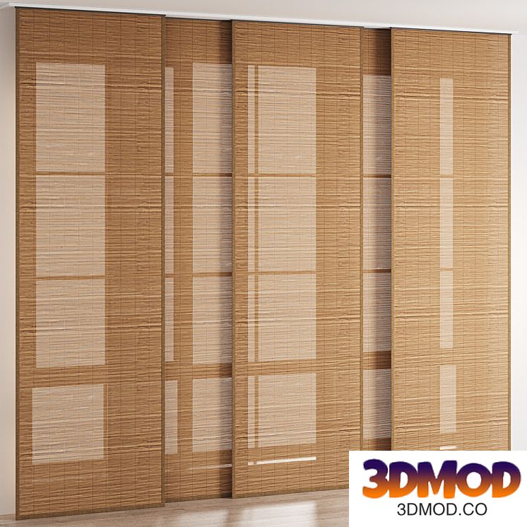 Bamboo panel curtains