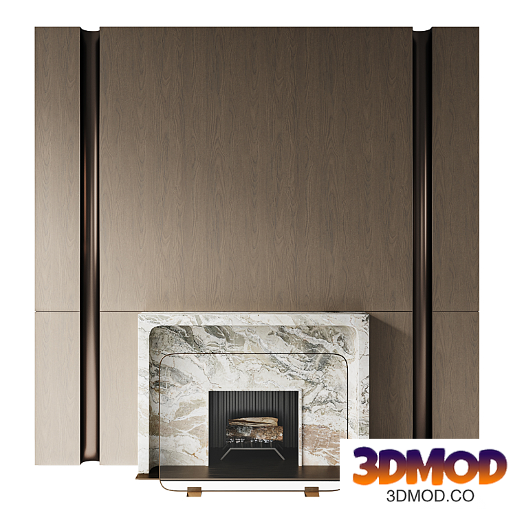 Fireplace with marble portal SIII3