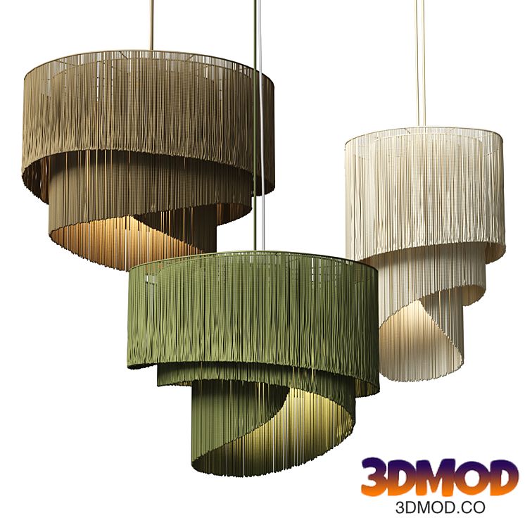 Pendant lights made of threads