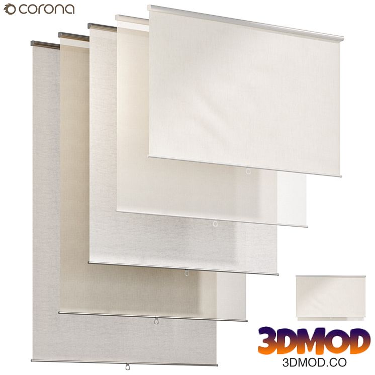Roller blinds Curtains 02, Roller blinds