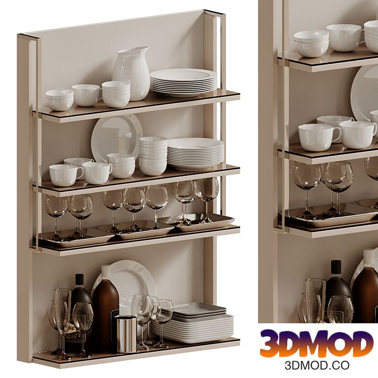 Decorative set of dishes for the kitchen