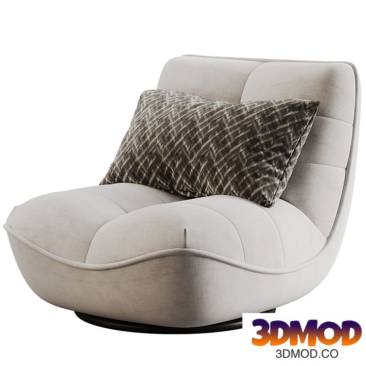 Lucca Swivel Pillow Accent Chair