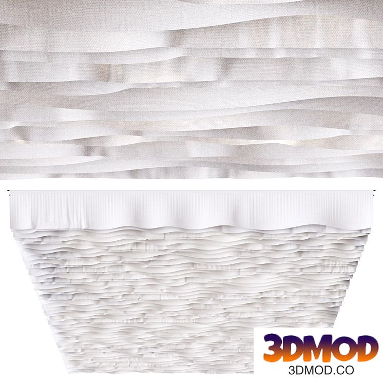 Decorative ceiling made of fabric 2