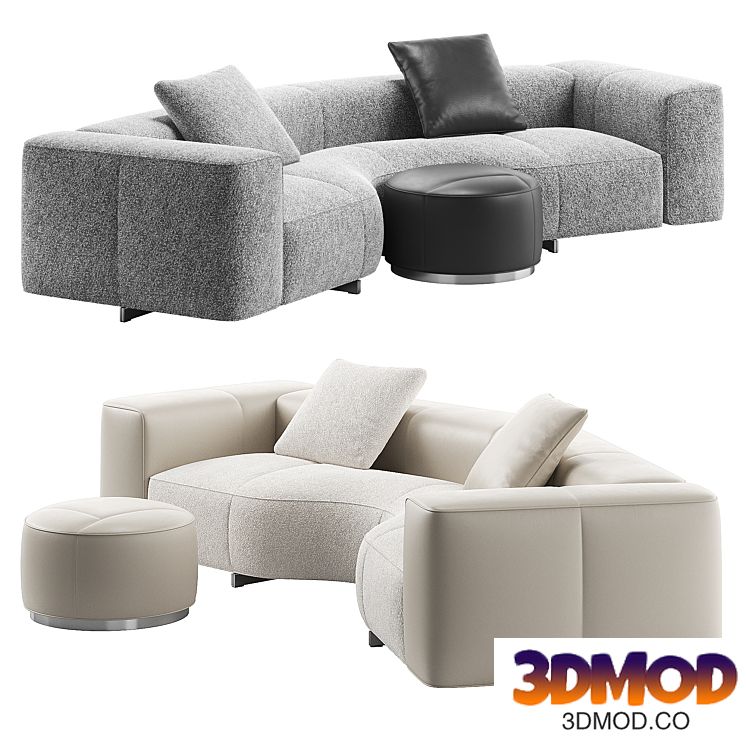 Yves Small Sofa 01 by Minotti