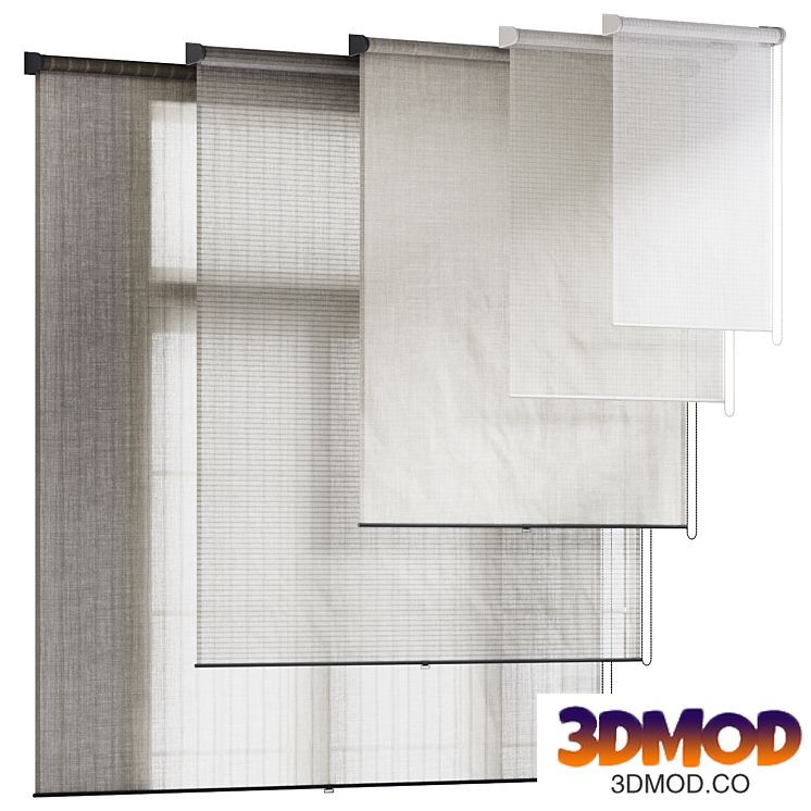 Patterned Linen Roller Blinds