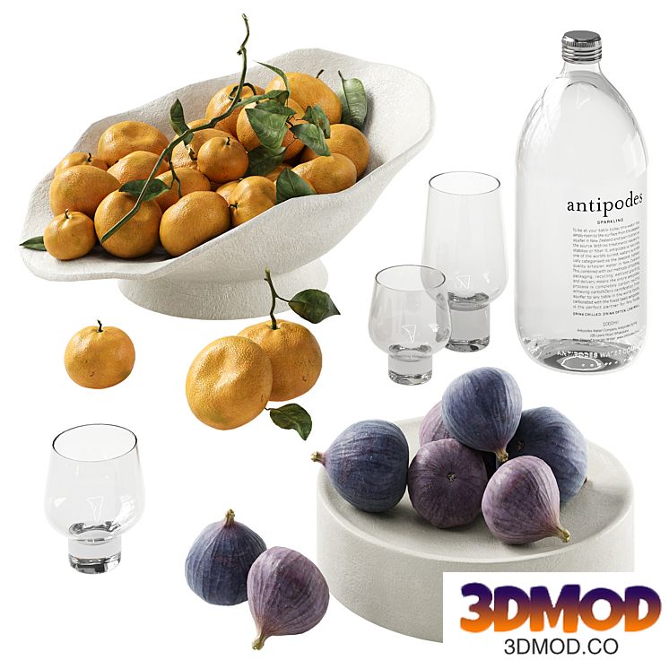 Fruit set | Tangerines and figures 01