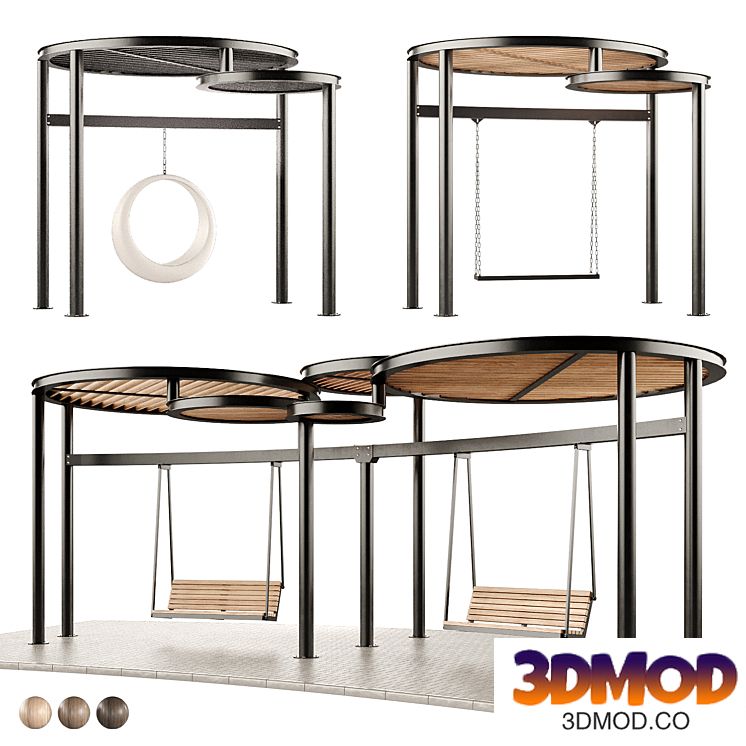 Swing set with canopy
