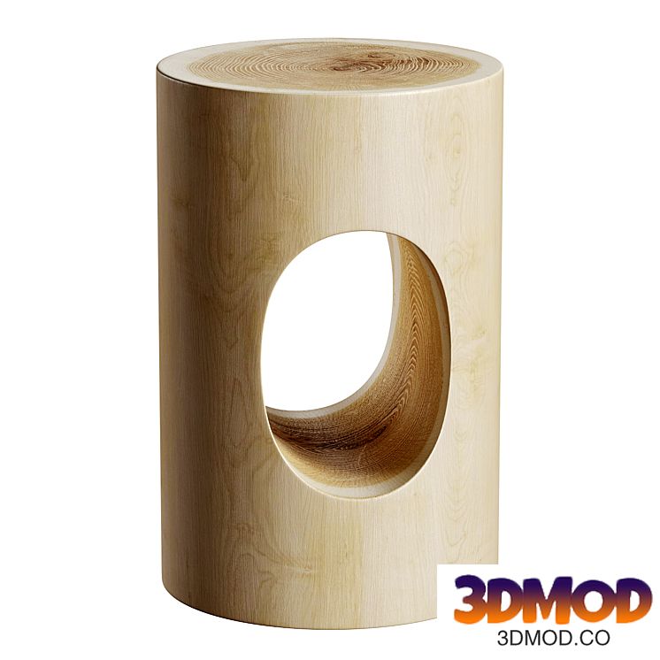 Halker solid rain tree wood side table, Ø 30 cm