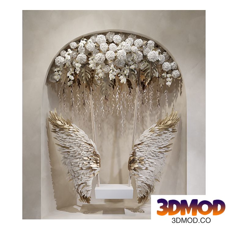 Decorative swing with wings