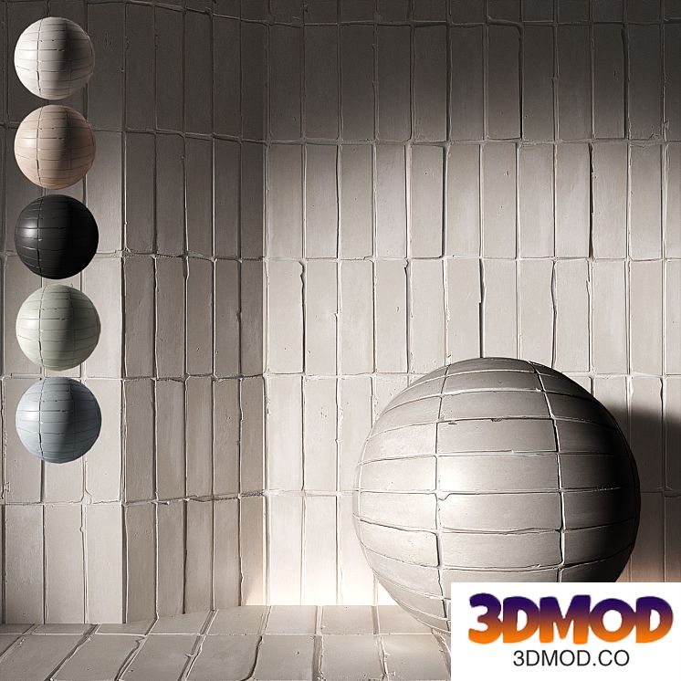 Seamless 4k rough irregular tiles material. Monochromatic timeworn chipped.