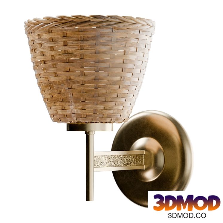 Swedish Rattan Sconces