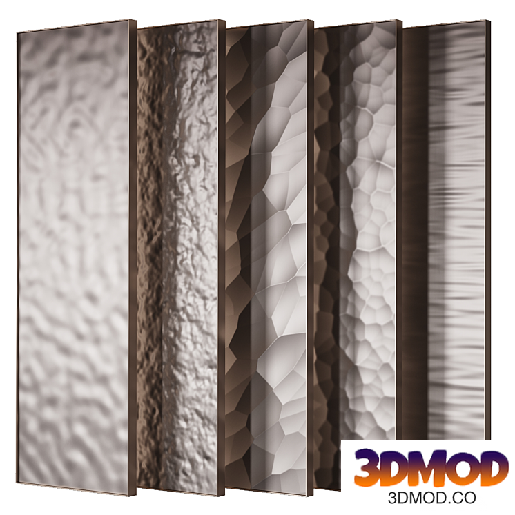 Metal panels WAVE set