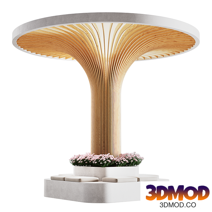 Wooden column with Rosalita