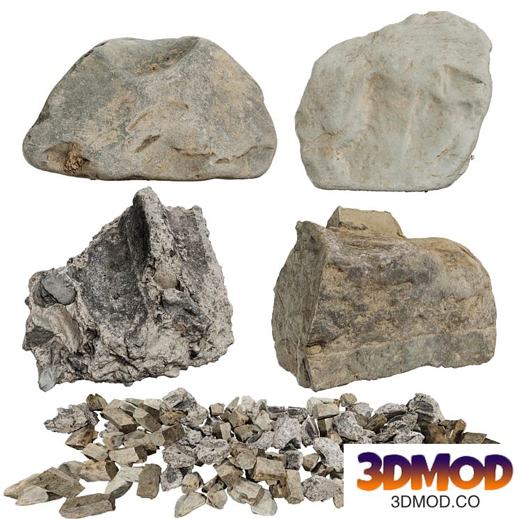 3D Scanned Stone 03 – 4K PBR Texture
