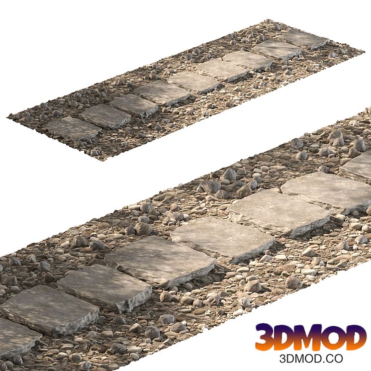 Concrete Slab with Gravel - Paving 09