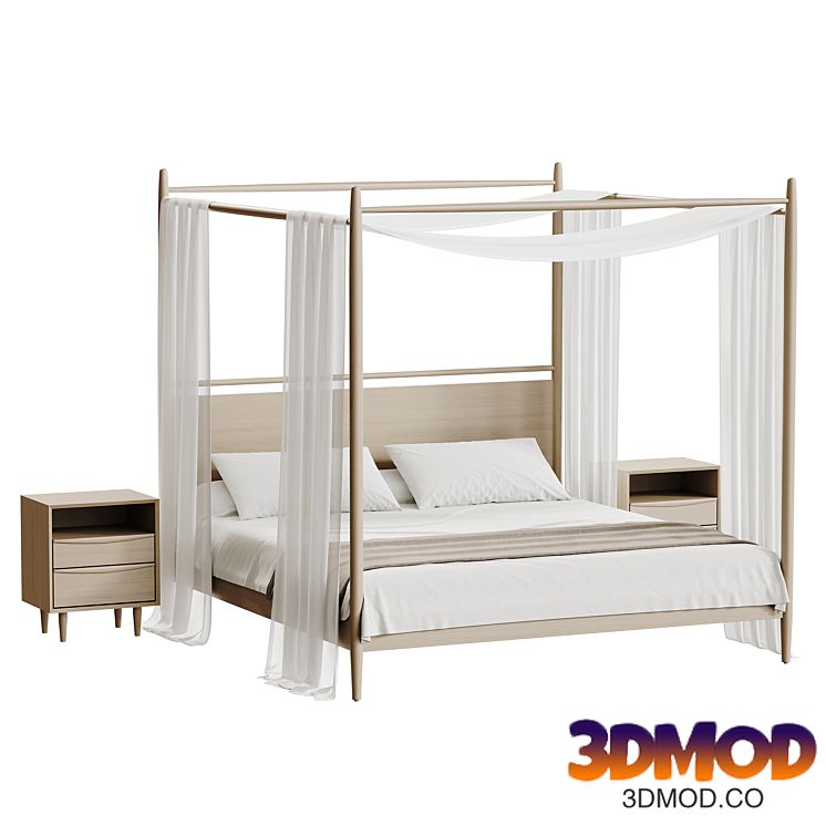Lenia king canopy bed