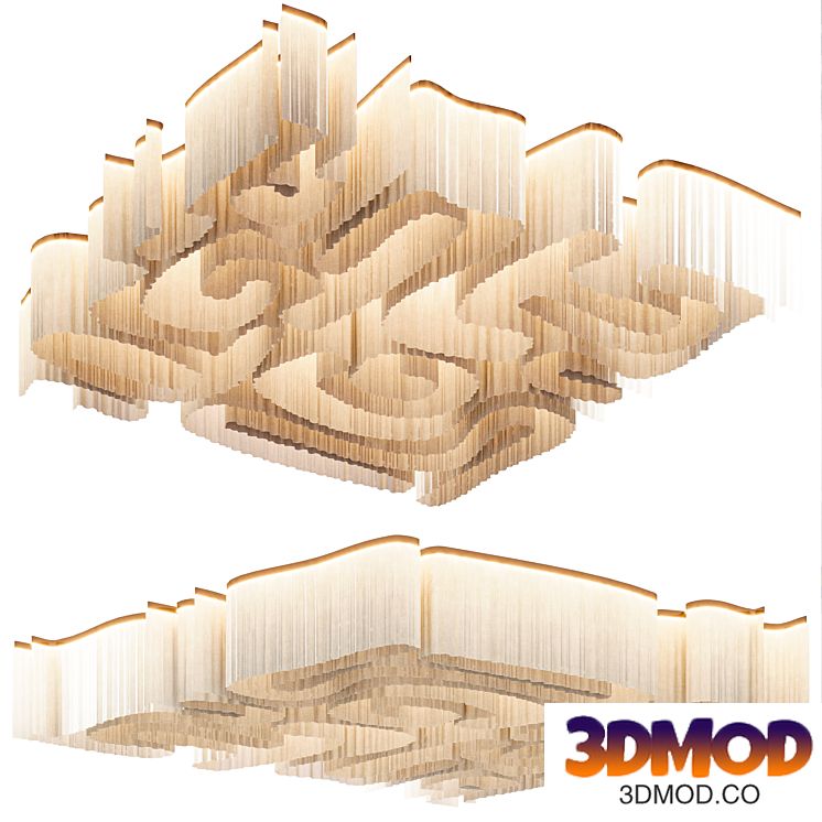 Decorative ceiling with lighting 004