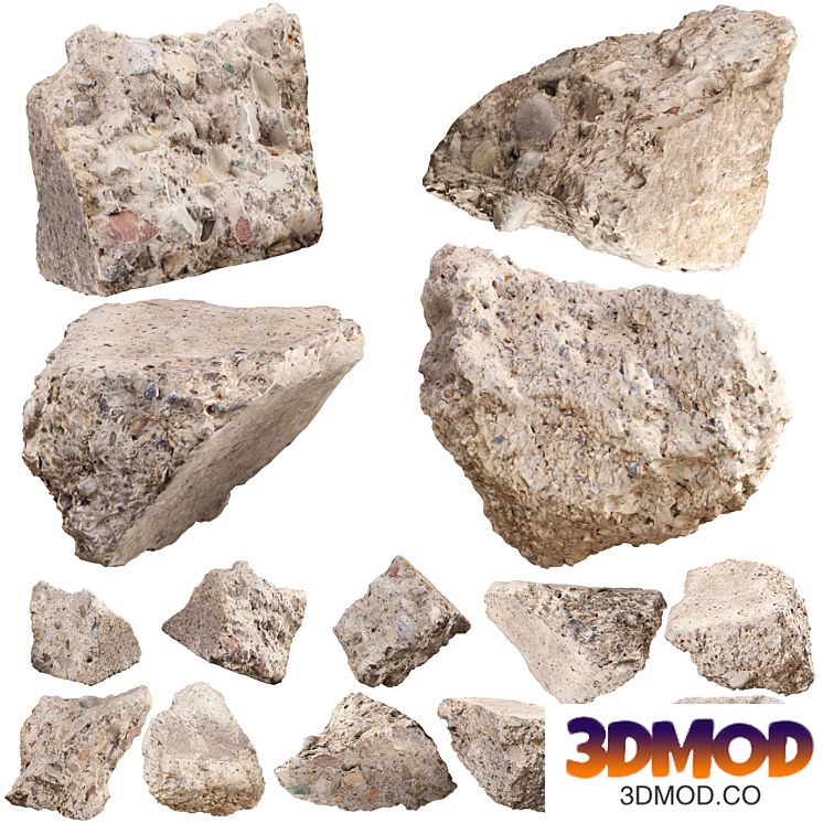 3D Scanned 4K Stone Collection Vol 02