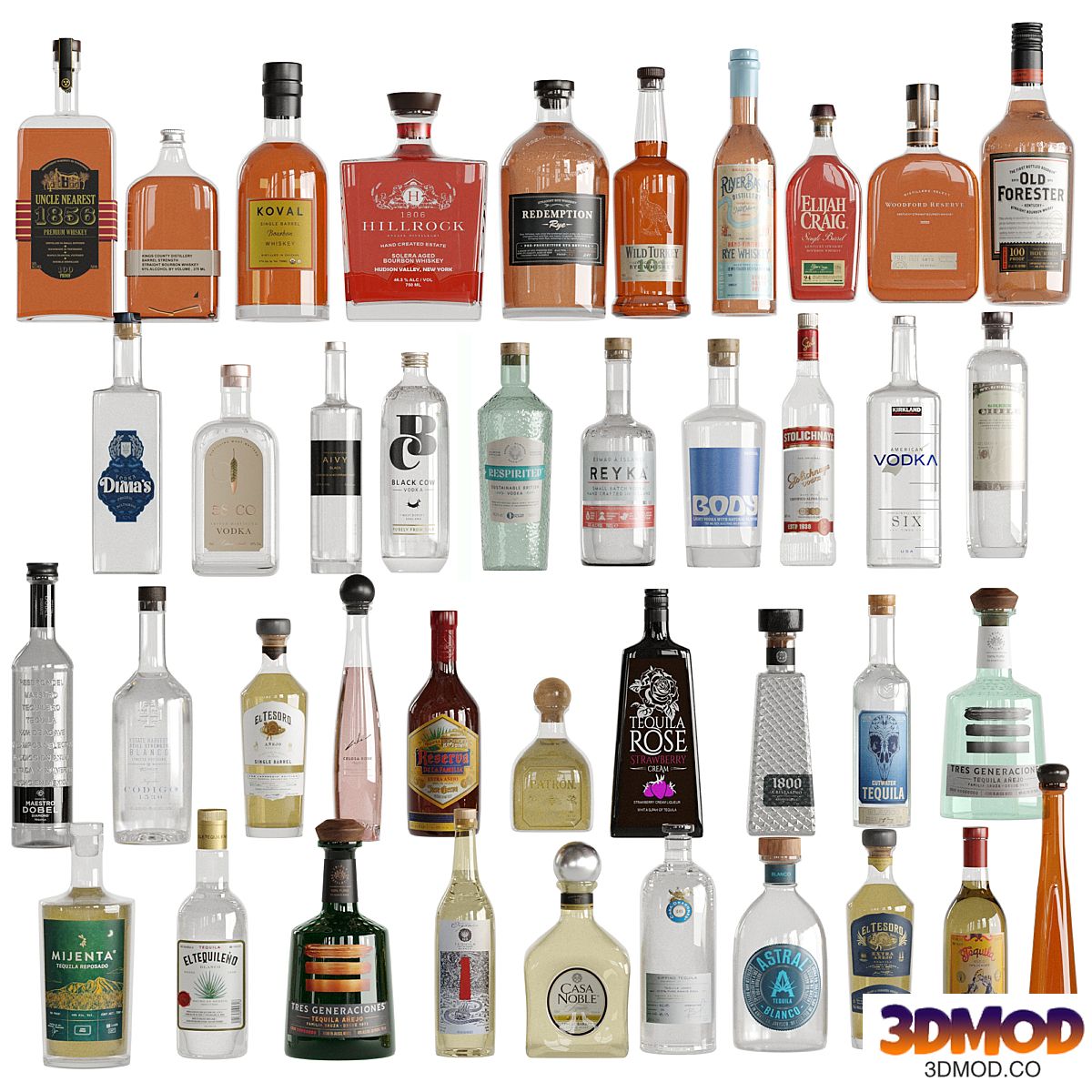 Bottles Vol 7( Whiskey, vodka, tequila)