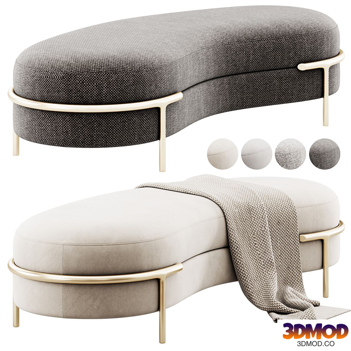 Bench LLOYD by Longhi