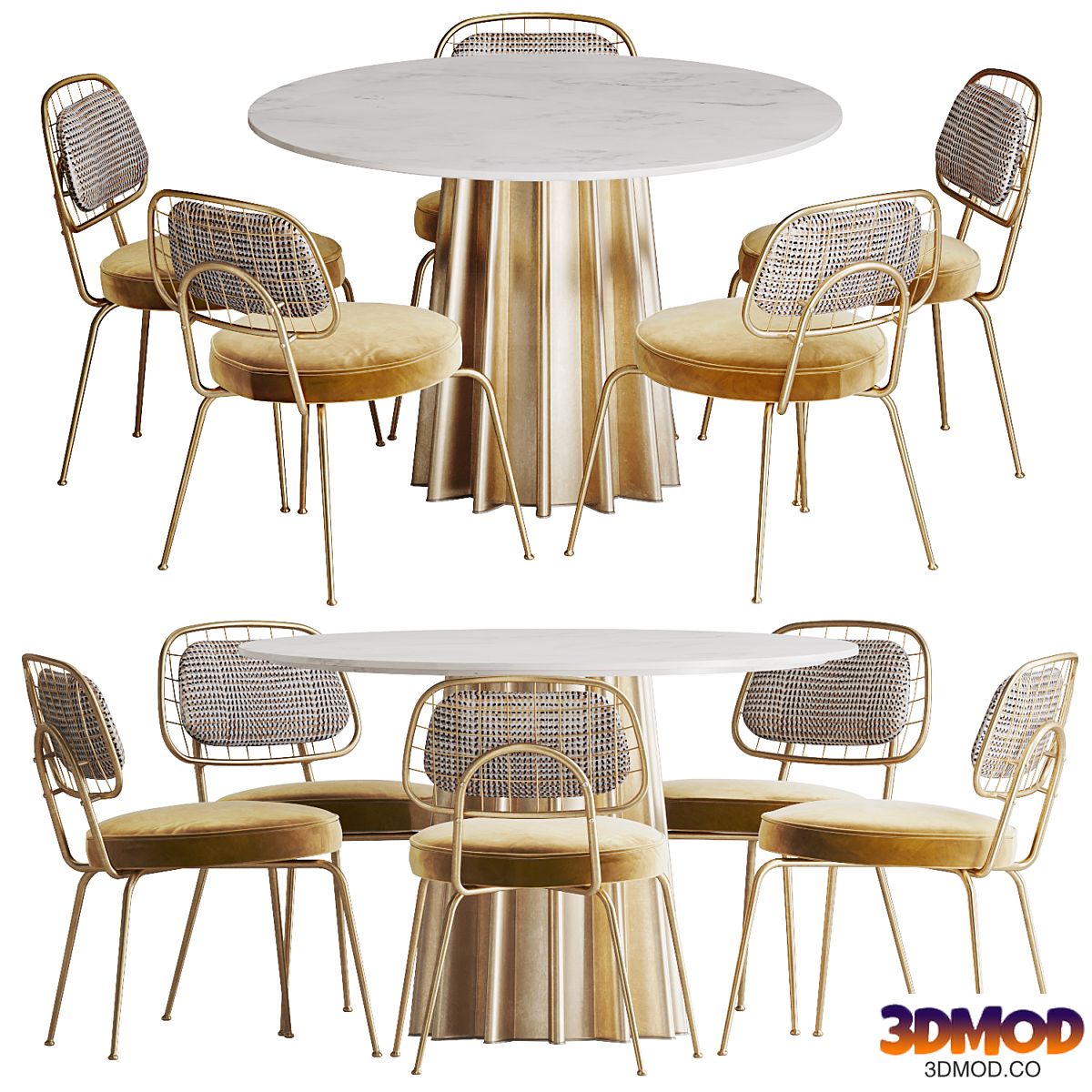 BRILLON CHAIR and LAZEY Table Set