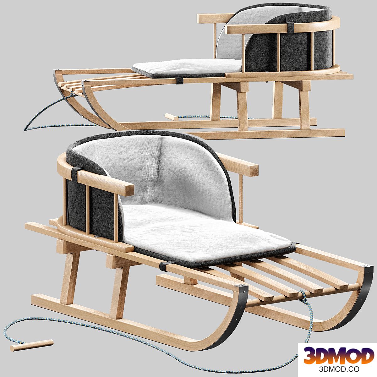 wooden sled