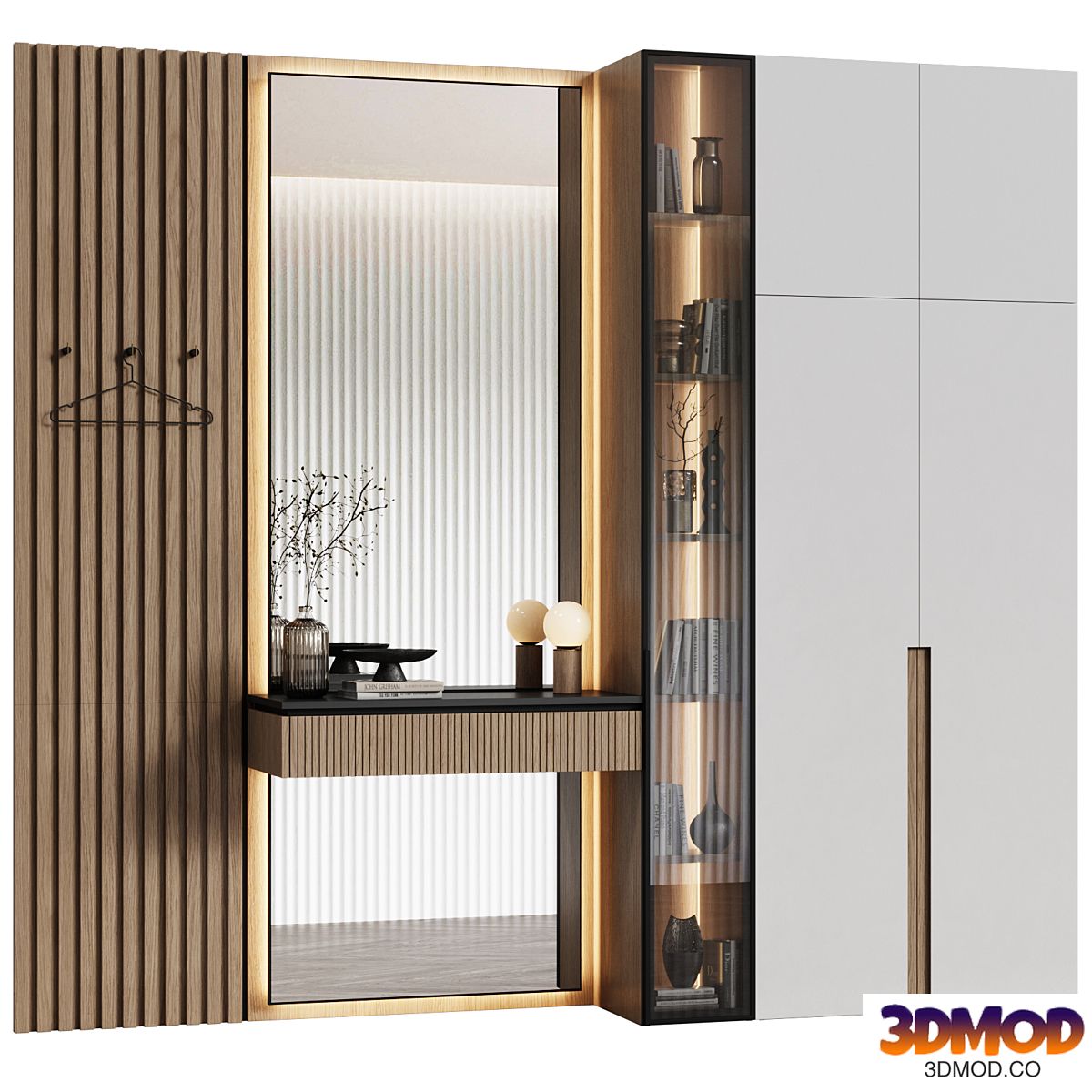 Hallway in a modern minimalist style 15