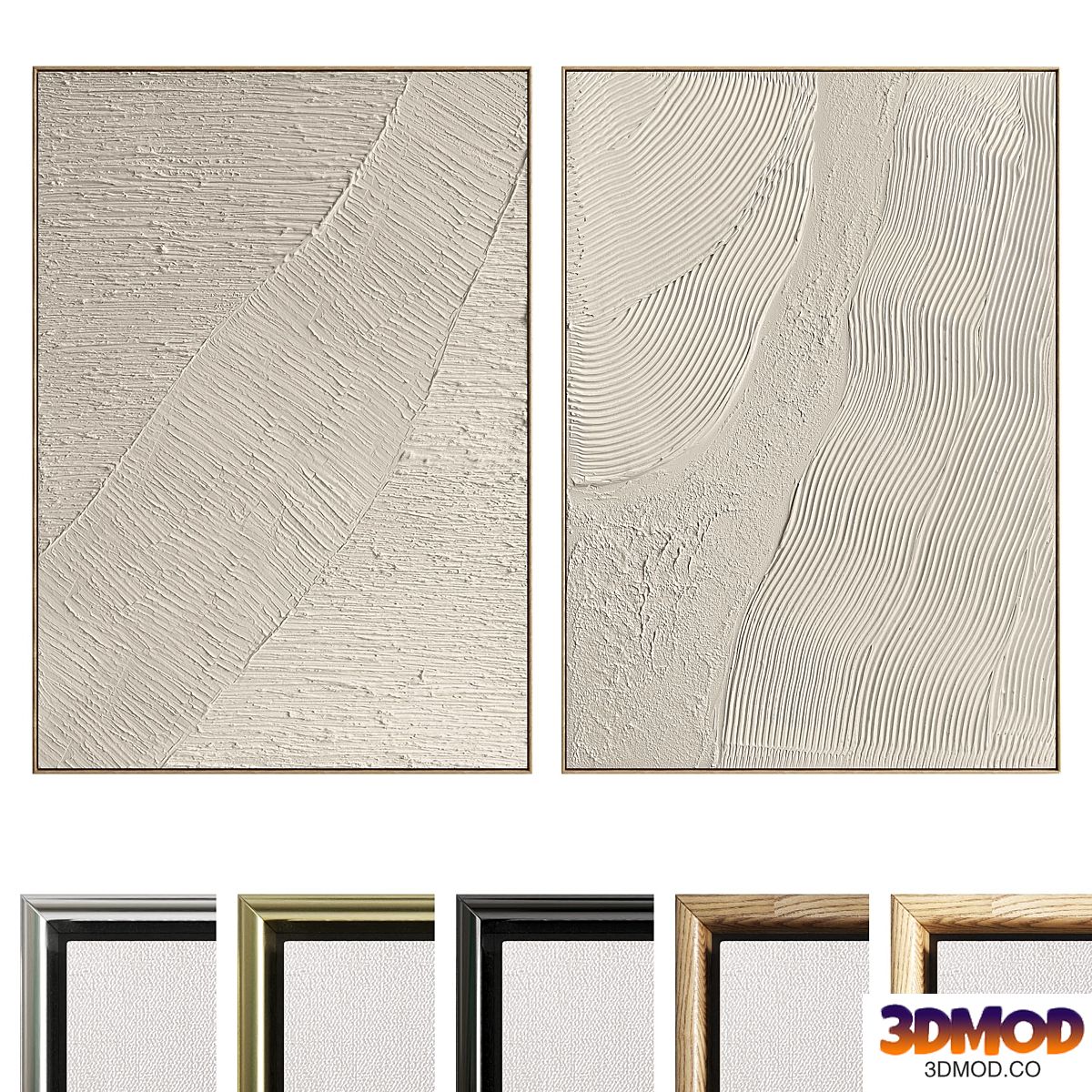 Plaster Two Photo Frame D-540