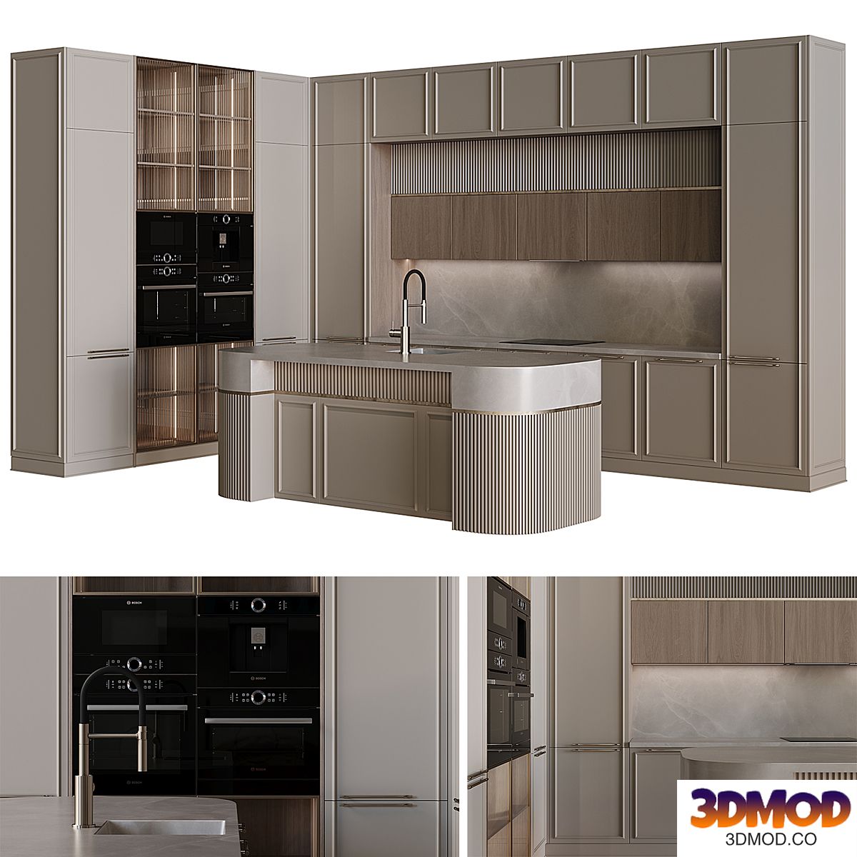 Neoclassical style kitchen 62